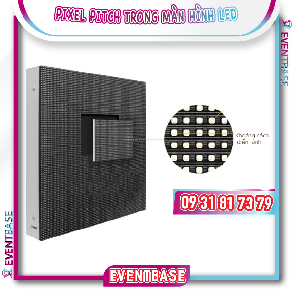 Pixel là khoảng cách điểm ảnh trên màn hình LED