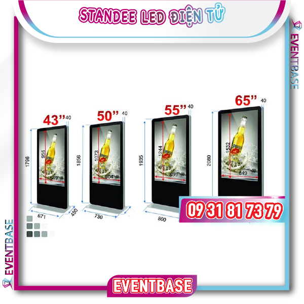 Kích thước màn hình quảng cáo LCD