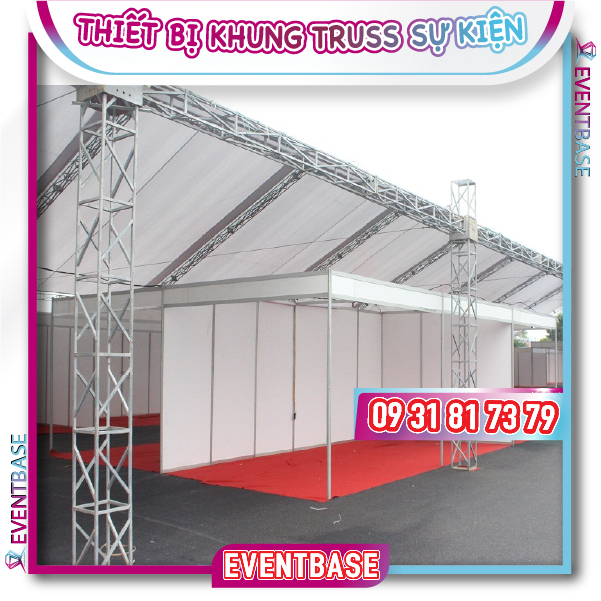 Gian hàng làm từ khung truss nhôm