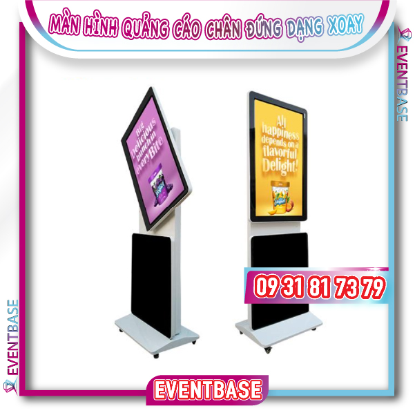 Màn hình quảng cáo chân đứng dạng xoay