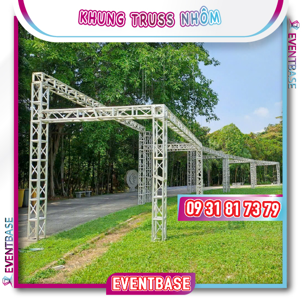 Lắp đặt gian hàng khung truss nhôm ngoài trời