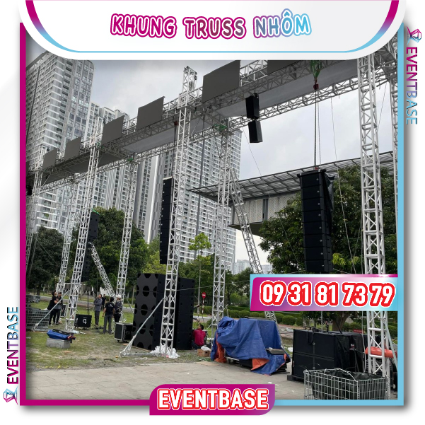 Giàn treo loa đèn làm từ khung truss nhôm