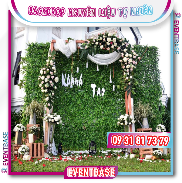 Backdrop sử dụng nguyên liệu tự nhiên