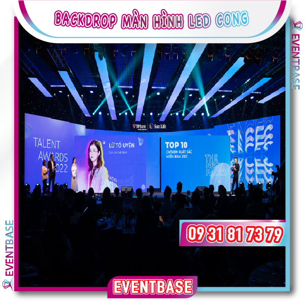 Backdrop màn hình LED cong