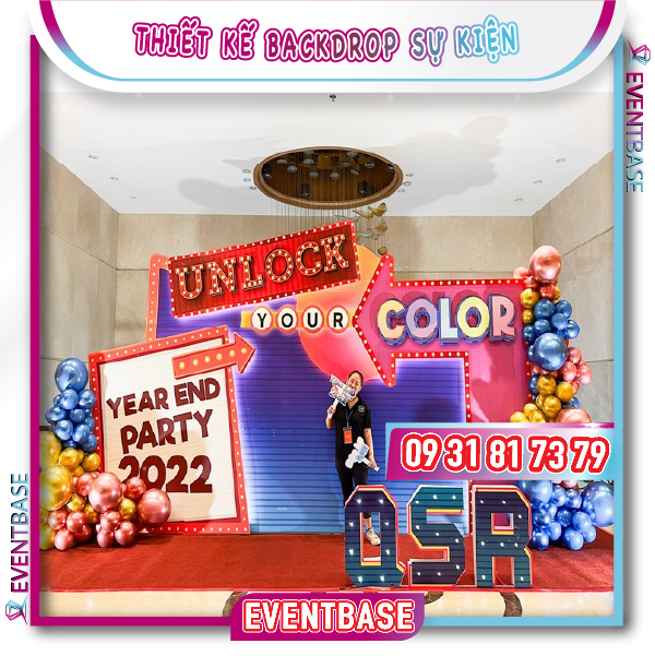 Thiết kế backdrop sự kiện Year anh Party
