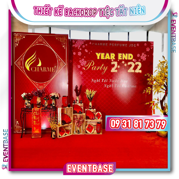 Thiết kế backdrop tiệc Tất niên