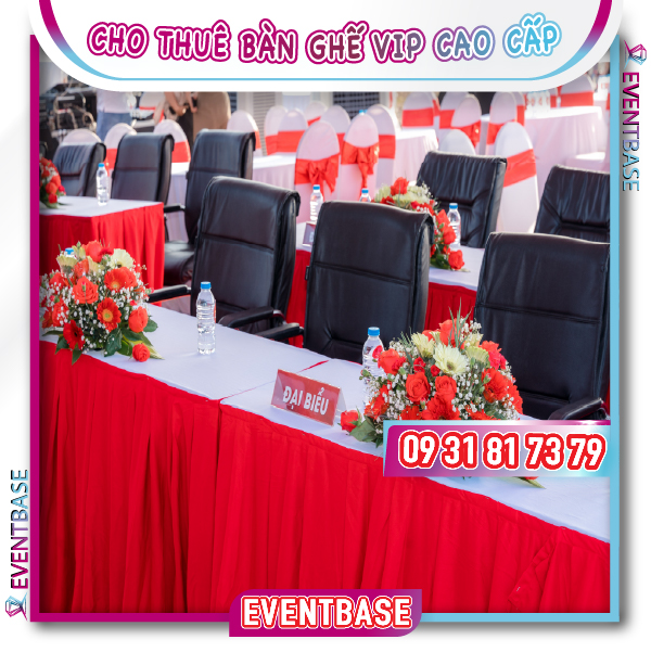 Cho thuê bàn ghế VIP