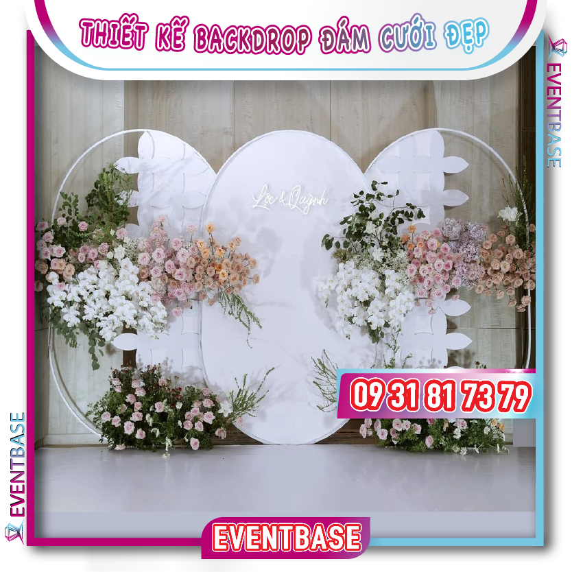 Mẫu thiết kế backdrop đám cưới đẹp