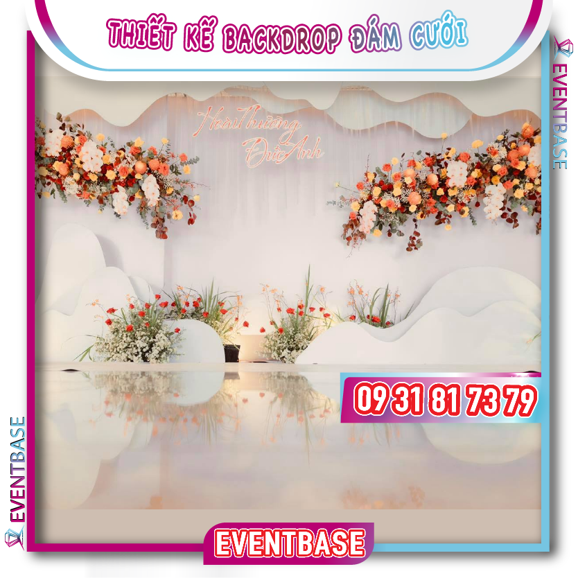 Xu hướng thiết kế backdrop đám cưới ngày càng đa dạng và mang đậm màu sắc cá nhân