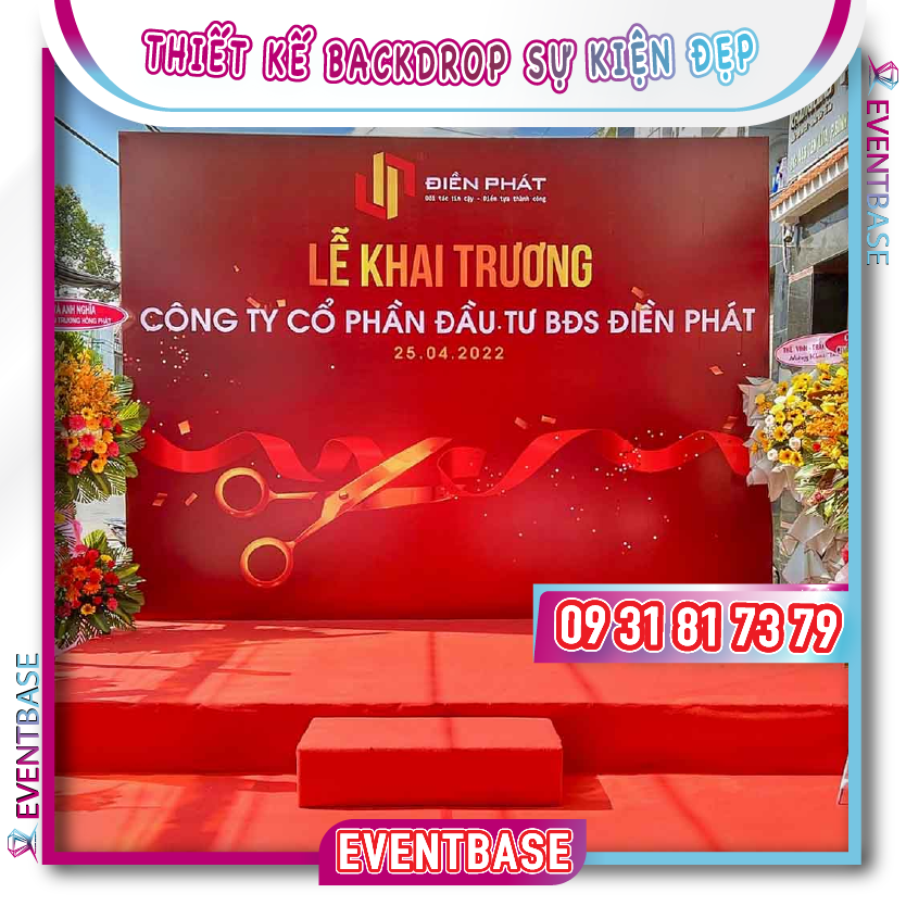 Các sự kiện có quy mô vừa thường thì backdrop có kích thường từ 2.3x3m