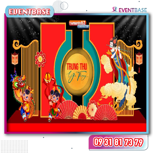 Background Trung Thu đỏ