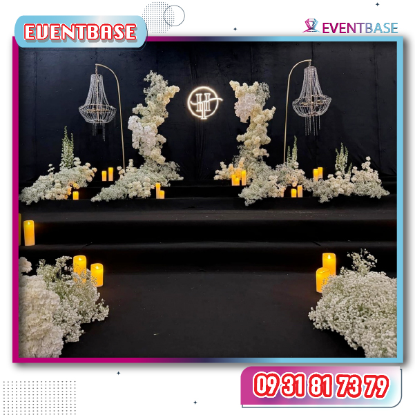 Thành quả thiết kế decor wedding cô dâu V.H nhận được