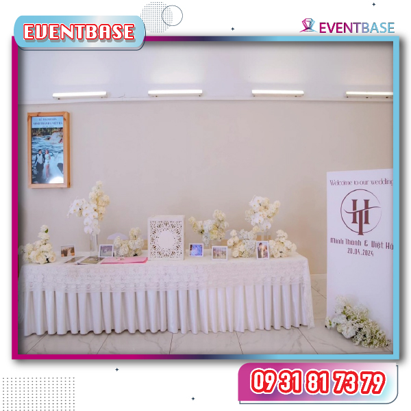 Thành quả thiết kế decor wedding cô dâu V.H nhận được