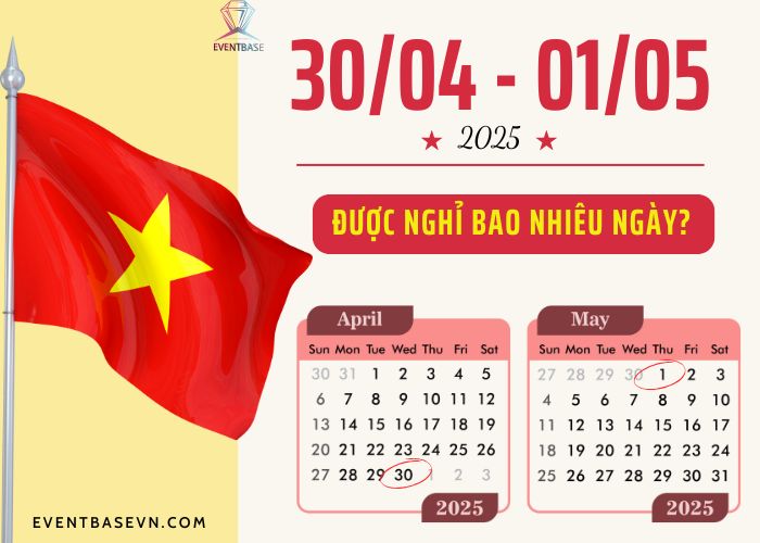 30/04 - 01/05 được nghỉ bao nhiêu ngày?