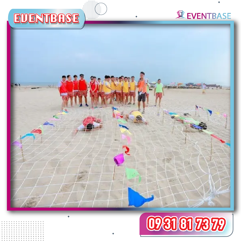 Trò chơi team building Vượt chướng ngại vật trên cát